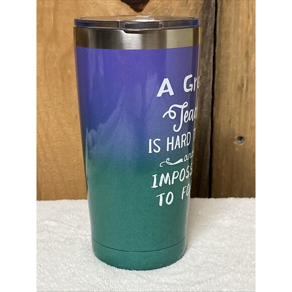 A Great Teacher is Hard To Find NEW Tumber Purple Green with Lid - Picture 4 of 7